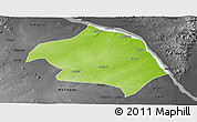 Physical Panoramic Map of Chemba, darken, desaturated