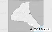 Gray 3D Map of Cheringoma, single color outside