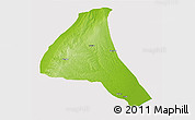 Physical 3D Map of Cheringoma, cropped outside