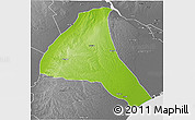 Physical 3D Map of Cheringoma, desaturated