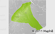 Physical 3D Map of Cheringoma, lighten, desaturated