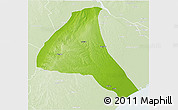 Physical 3D Map of Cheringoma, lighten