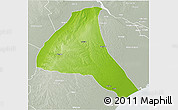 Physical 3D Map of Cheringoma, lighten, semi-desaturated