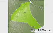 Physical 3D Map of Cheringoma, semi-desaturated