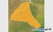 Political 3D Map of Cheringoma, satellite outside