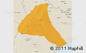 Political 3D Map of Cheringoma, shaded relief outside