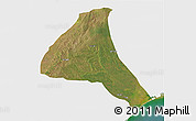 Satellite 3D Map of Cheringoma, single color outside