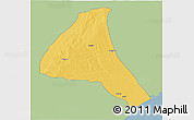Savanna Style 3D Map of Cheringoma, single color outside