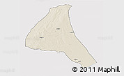 Shaded Relief 3D Map of Cheringoma, cropped outside