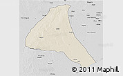 Shaded Relief 3D Map of Cheringoma, desaturated