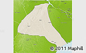 Shaded Relief 3D Map of Cheringoma, physical outside