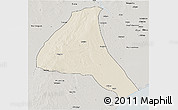 Shaded Relief 3D Map of Cheringoma, semi-desaturated