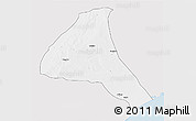 Silver Style 3D Map of Cheringoma, single color outside