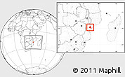 Blank Location Map of Cheringoma, within the entire country