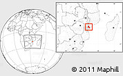 Blank Location Map of Cheringoma, highlighted parent region, within the entire country