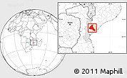 Blank Location Map of Cheringoma, highlighted parent region