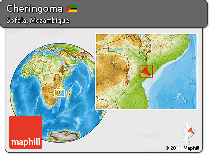 Physical Location Map of Cheringoma