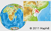 Physical Location Map of Cheringoma, highlighted parent region