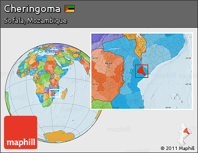 Political Location Map of Cheringoma