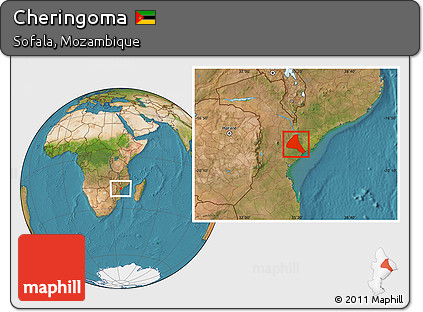 Satellite Location Map of Cheringoma