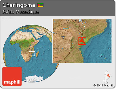 Satellite Location Map of Cheringoma
