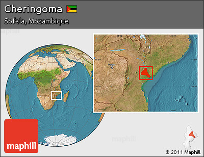 Satellite Location Map of Cheringoma