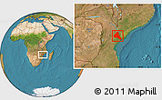 Satellite Location Map of Cheringoma