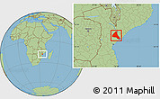 Savanna Style Location Map of Cheringoma