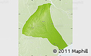 Physical Map of Cheringoma, lighten