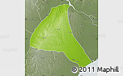Physical Map of Cheringoma, semi-desaturated