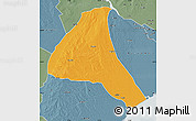Political Map of Cheringoma, semi-desaturated