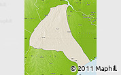 Shaded Relief Map of Cheringoma, physical outside