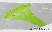 Physical Panoramic Map of Cheringoma, lighten, desaturated