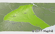 Physical Panoramic Map of Cheringoma, semi-desaturated