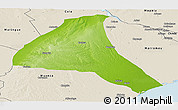 Physical Panoramic Map of Cheringoma, shaded relief outside