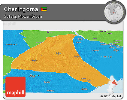 Political Panoramic Map of Cheringoma