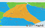 Political Panoramic Map of Cheringoma
