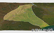 Satellite Panoramic Map of Cheringoma, darken