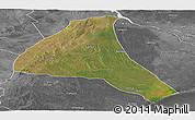 Satellite Panoramic Map of Cheringoma, desaturated