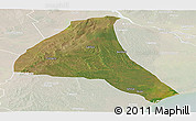 Satellite Panoramic Map of Cheringoma, lighten