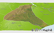 Satellite Panoramic Map of Cheringoma, physical outside