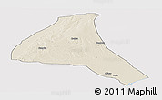 Shaded Relief Panoramic Map of Cheringoma, cropped outside