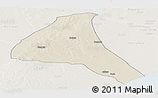 Shaded Relief Panoramic Map of Cheringoma, lighten