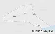 Silver Style Panoramic Map of Cheringoma, single color outside
