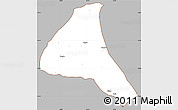 Gray Simple Map of Cheringoma, cropped outside