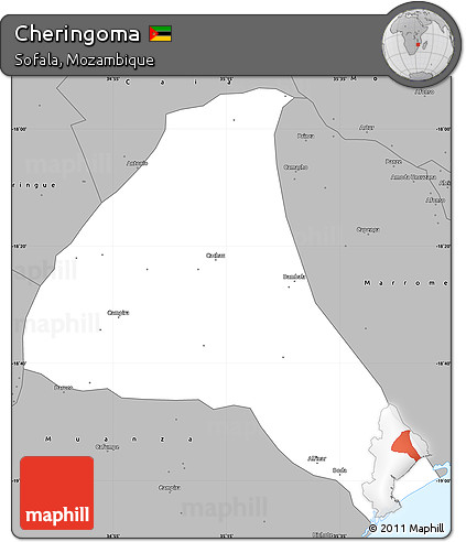 Gray Simple Map of Cheringoma