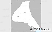 Gray Simple Map of Cheringoma, single color outside