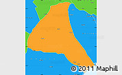 Political Simple Map of Cheringoma