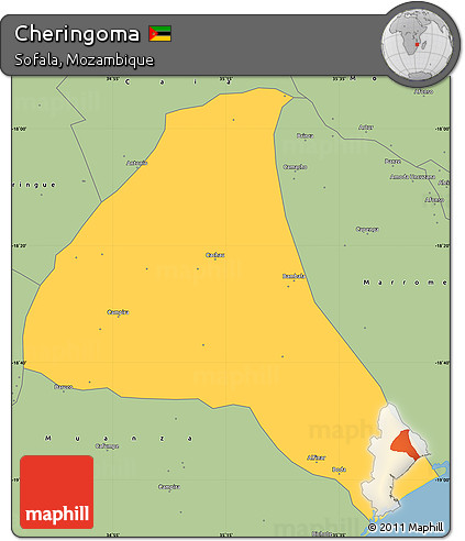 Savanna Style Simple Map of Cheringoma