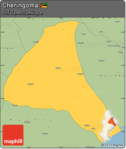 Savanna Style Simple Map of Cheringoma